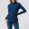 Women's Mock Neck Relaxed Fit Top | Navy